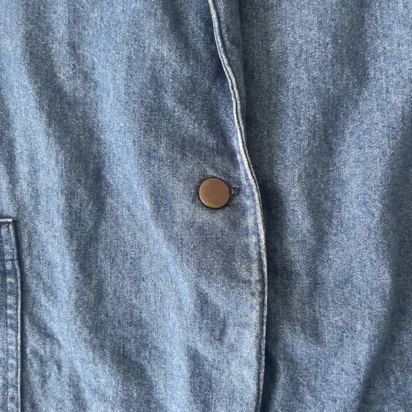 Vtg 80s Dreams Denim Blazer XL Rhinestone Studded Embellished Jacket Oversized - Picture 8 of 11